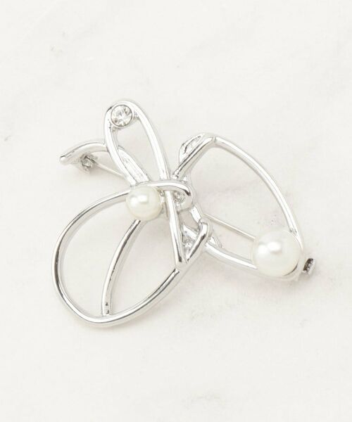grove / グローブ ブローチ・コサージュ | パール調ビジューメタルアートブローチ | 詳細1