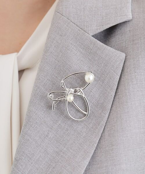 grove / グローブ ブローチ・コサージュ | パール調ビジューメタルアートブローチ | 詳細5