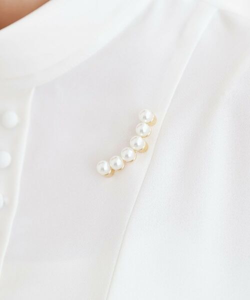 grove / グローブ ブローチ・コサージュ | マグネットRラインパール調ブローチ | 詳細5