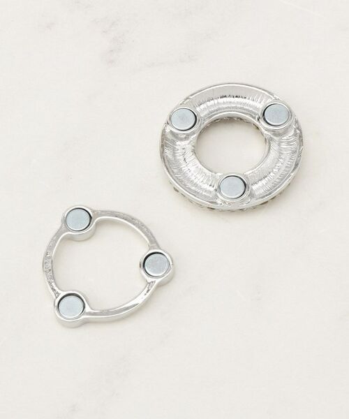 grove / グローブ ブローチ・コサージュ | マグネットビジューラウンドブローチ | 詳細3