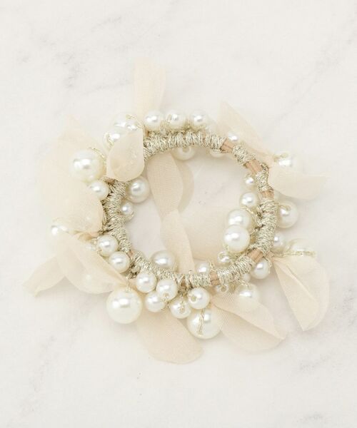 grove / グローブ ヘアアクセサリー | パール調シフォンゴム | 詳細1