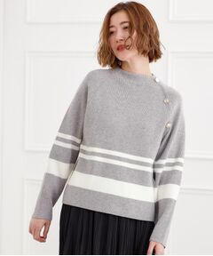 grove / グローブ ニット・セーター | ラグランスリーブ肩釦ニット