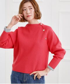 grove / グローブ ニット・セーター | ラグランスリーブ肩釦ニット