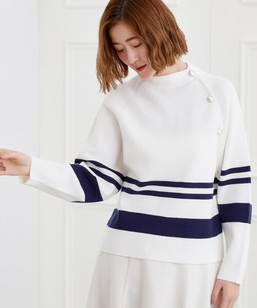 grove / グローブ ニット・セーター | ラグランスリーブ肩釦ニット | 詳細13