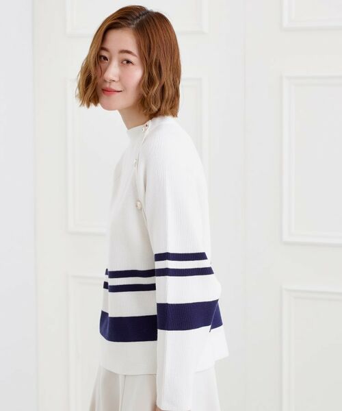 grove / グローブ ニット・セーター | ラグランスリーブ肩釦ニット | 詳細14