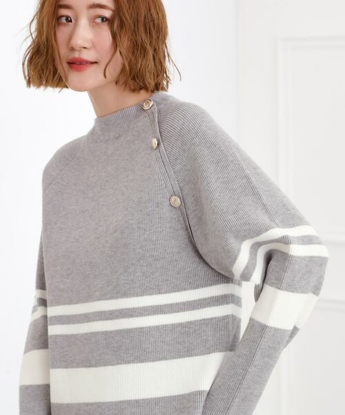 grove / グローブ ニット・セーター | ラグランスリーブ肩釦ニット | 詳細18