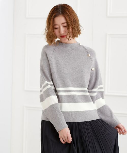 grove / グローブ ニット・セーター | ラグランスリーブ肩釦ニット | 詳細19