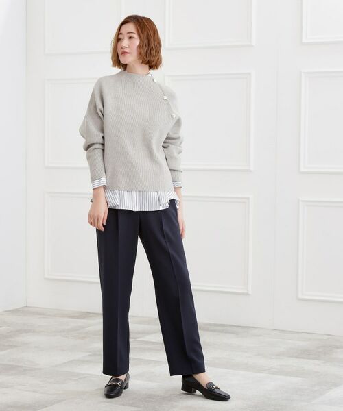 grove / グローブ ニット・セーター | ラグランスリーブ肩釦ニット | 詳細3