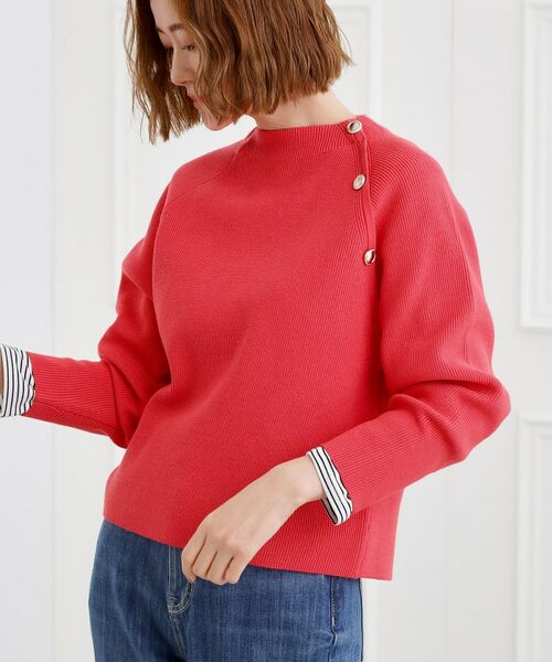 grove / グローブ ニット・セーター | ラグランスリーブ肩釦ニット | 詳細5