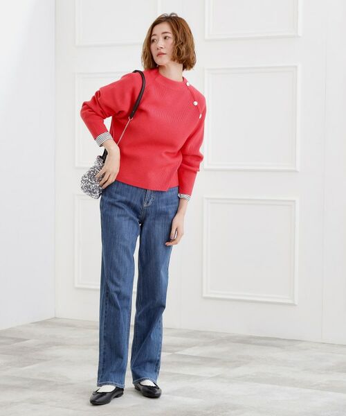 grove / グローブ ニット・セーター | ラグランスリーブ肩釦ニット | 詳細7