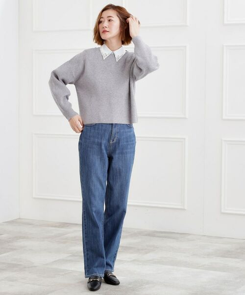 grove / グローブ ニット・セーター | もちもち畦編みクルーネックニット | 詳細7