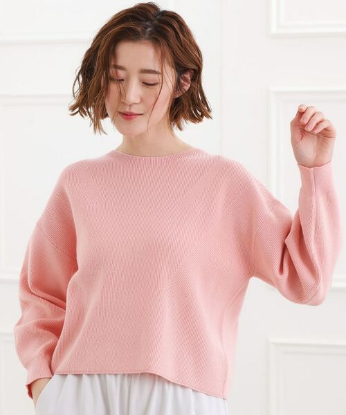 grove / グローブ ニット・セーター | もちもち畦編みクルーネックニット(ライトピンク(070))