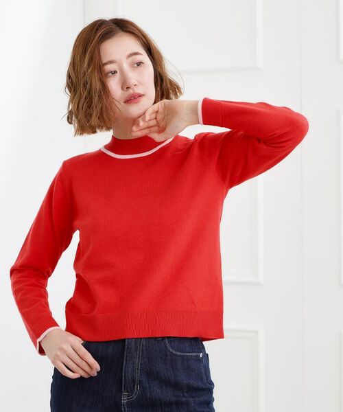 grove / グローブ ニット・セーター | バイカラーハイネックニット | 詳細9