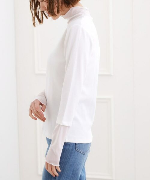 grove / グローブ カットソー | シアー切替ハイネックプルオーバー | 詳細18