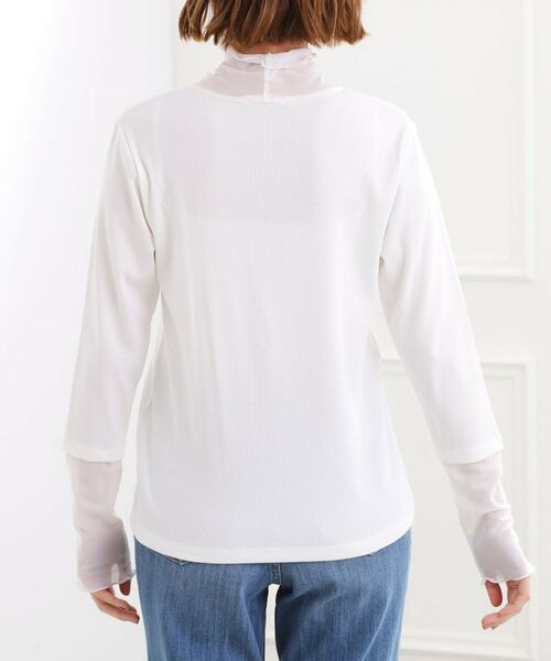grove / グローブ カットソー | シアー切替ハイネックプルオーバー | 詳細19