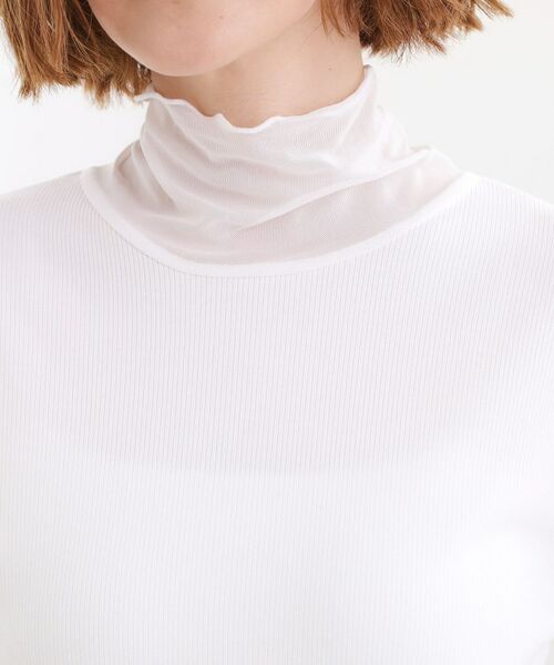 grove / グローブ カットソー | シアー切替ハイネックプルオーバー | 詳細20