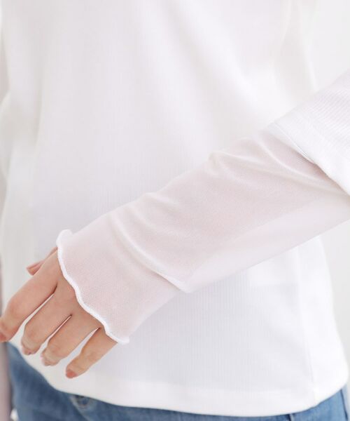 grove / グローブ カットソー | シアー切替ハイネックプルオーバー | 詳細21