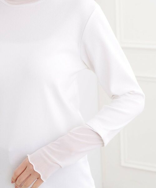 grove / グローブ カットソー | シアー切替ハイネックプルオーバー | 詳細22