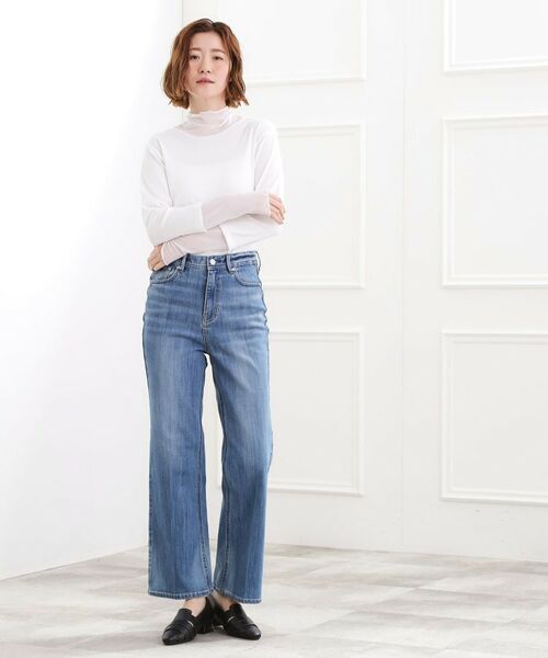 grove / グローブ カットソー | シアー切替ハイネックプルオーバー | 詳細3