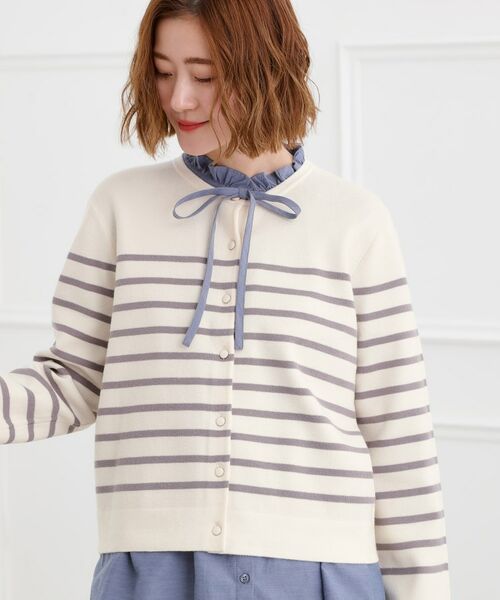 grove / グローブ カーディガン・ボレロ | 【洗える】毛玉軽減クルーネックカーディガン | 詳細13