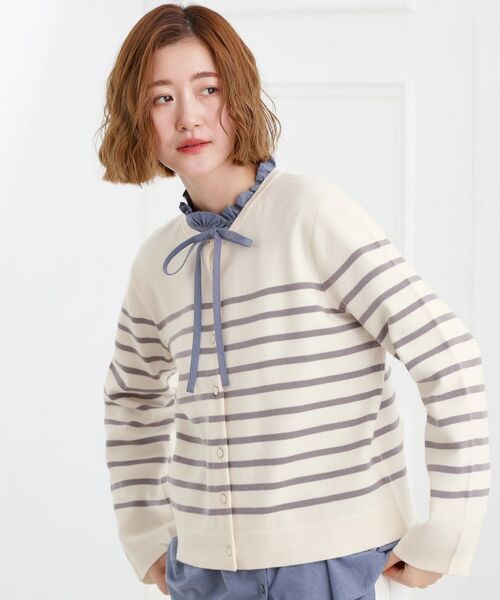 grove / グローブ カーディガン・ボレロ | 【洗える】毛玉軽減クルーネックカーディガン | 詳細14