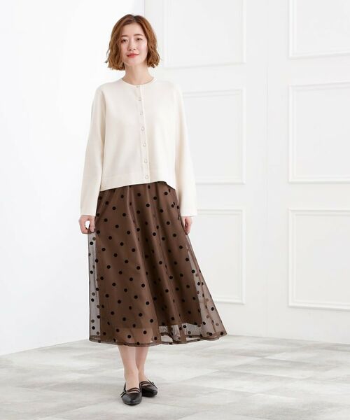 grove / グローブ カーディガン・ボレロ | 【洗える】毛玉軽減クルーネックカーディガン | 詳細3