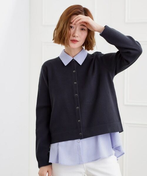 grove / グローブ カーディガン・ボレロ | 【洗える】毛玉軽減クルーネックカーディガン | 詳細9