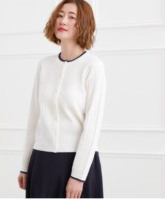 grove / グローブ カーディガン・ボレロ | ミニケーブルクルーネックカーディガン
