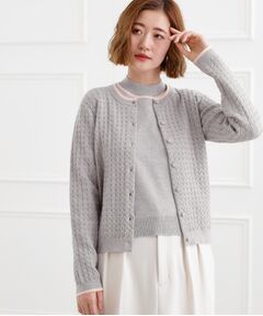 grove / グローブ カーディガン・ボレロ | ミニケーブルクルーネックカーディガン