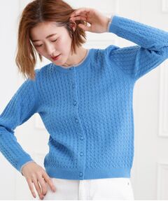 grove / グローブ カーディガン・ボレロ | ミニケーブルクルーネックカーディガン