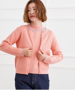 grove / グローブ カーディガン・ボレロ | ミニケーブルクルーネックカーディガン