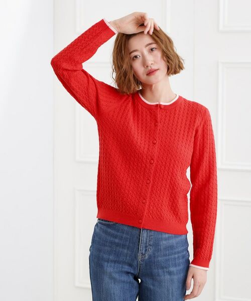 grove / グローブ カーディガン・ボレロ | ミニケーブルクルーネックカーディガン | 詳細10