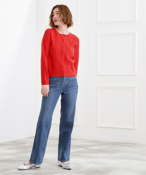 grove / グローブ カーディガン・ボレロ | ミニケーブルクルーネックカーディガン | 詳細11