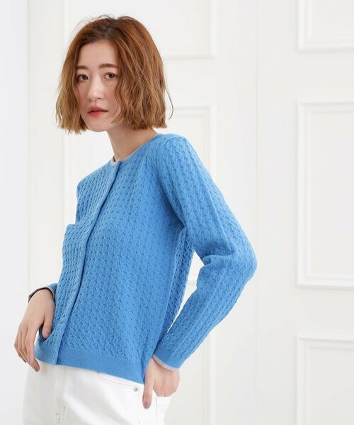 grove / グローブ カーディガン・ボレロ | ミニケーブルクルーネックカーディガン | 詳細14