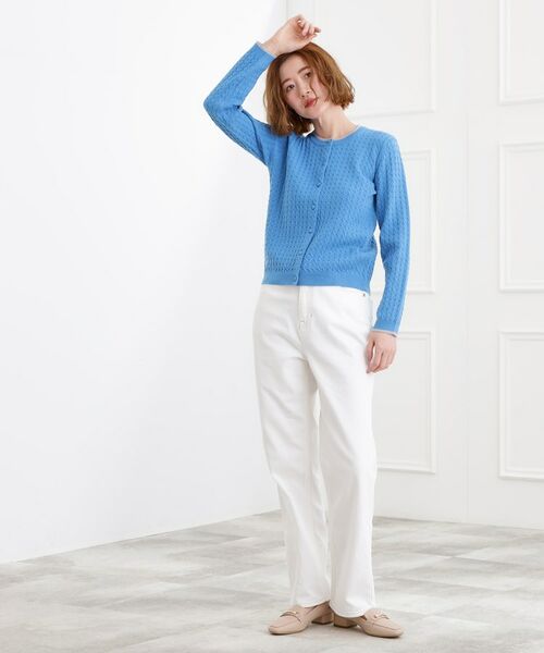 grove / グローブ カーディガン・ボレロ | ミニケーブルクルーネックカーディガン | 詳細15