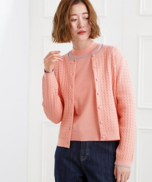 grove / グローブ カーディガン・ボレロ | ミニケーブルクルーネックカーディガン | 詳細17