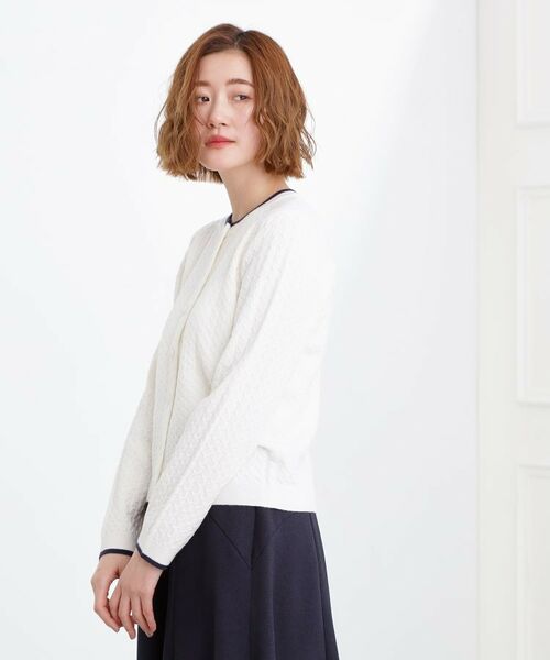 grove / グローブ カーディガン・ボレロ | ミニケーブルクルーネックカーディガン | 詳細2