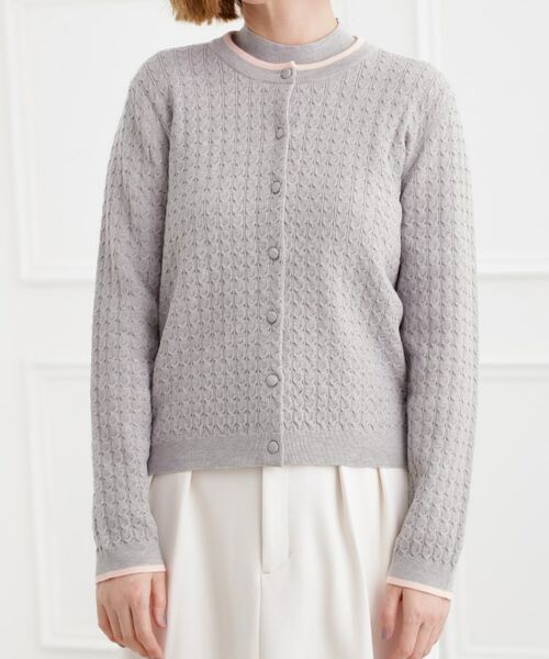 grove / グローブ カーディガン・ボレロ | ミニケーブルクルーネックカーディガン | 詳細21