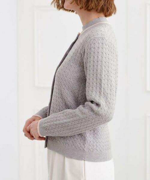 grove / グローブ カーディガン・ボレロ | ミニケーブルクルーネックカーディガン | 詳細22