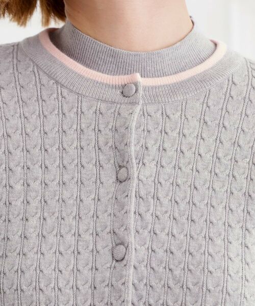 grove / グローブ カーディガン・ボレロ | ミニケーブルクルーネックカーディガン | 詳細24