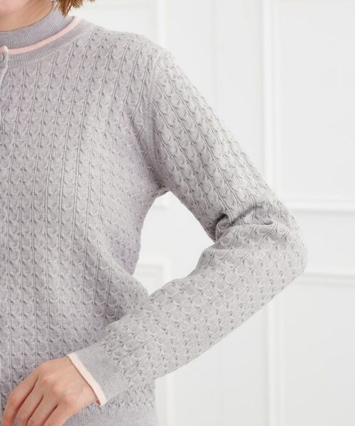 grove / グローブ カーディガン・ボレロ | ミニケーブルクルーネックカーディガン | 詳細25