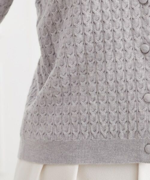 grove / グローブ カーディガン・ボレロ | ミニケーブルクルーネックカーディガン | 詳細26