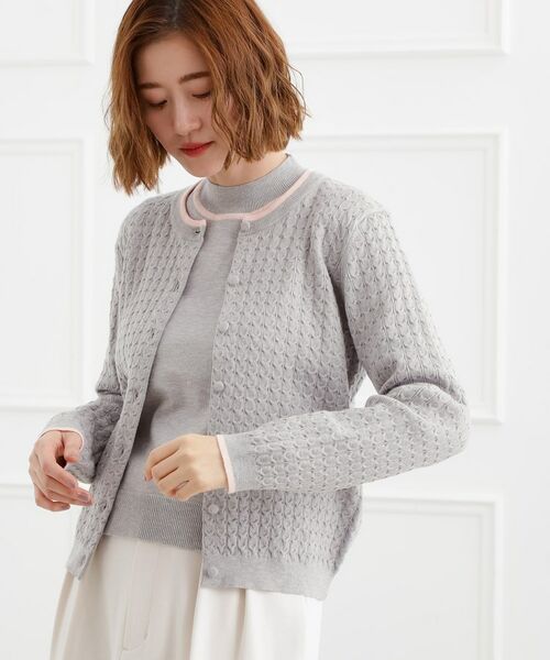 grove / グローブ カーディガン・ボレロ | ミニケーブルクルーネックカーディガン | 詳細6