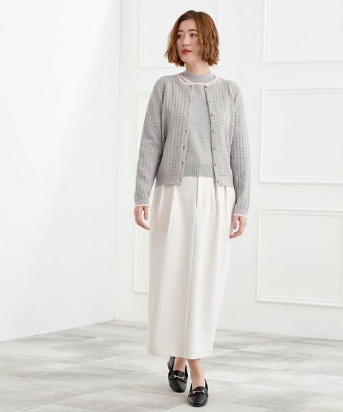 grove / グローブ カーディガン・ボレロ | ミニケーブルクルーネックカーディガン | 詳細7