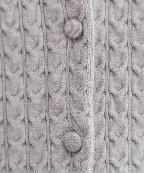 grove / グローブ カーディガン・ボレロ | ミニケーブルクルーネックカーディガン | 詳細8