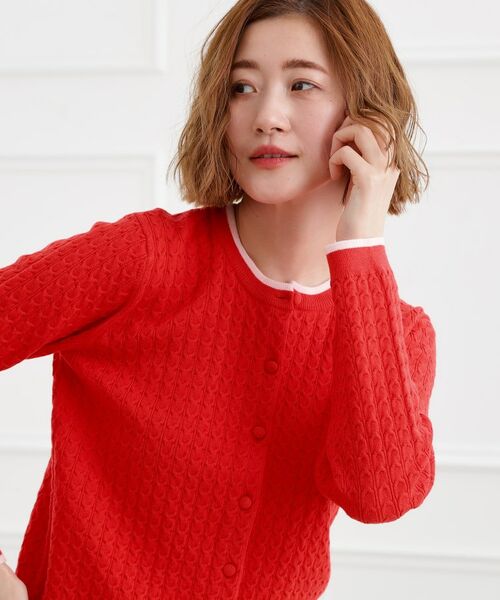 grove / グローブ カーディガン・ボレロ | ミニケーブルクルーネックカーディガン | 詳細9