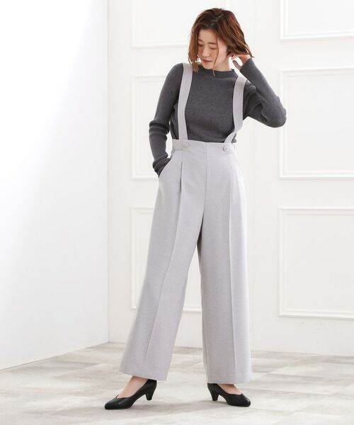 grove / グローブ パンツ | ショルダーストラップツイードパンツ | 詳細1