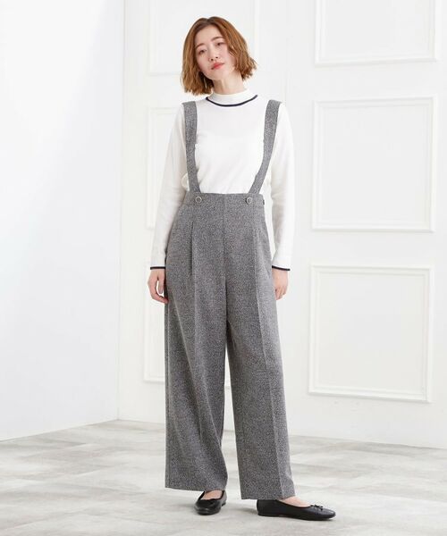 grove / グローブ パンツ | ショルダーストラップツイードパンツ | 詳細8