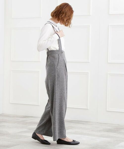 grove / グローブ パンツ | ショルダーストラップツイードパンツ | 詳細9