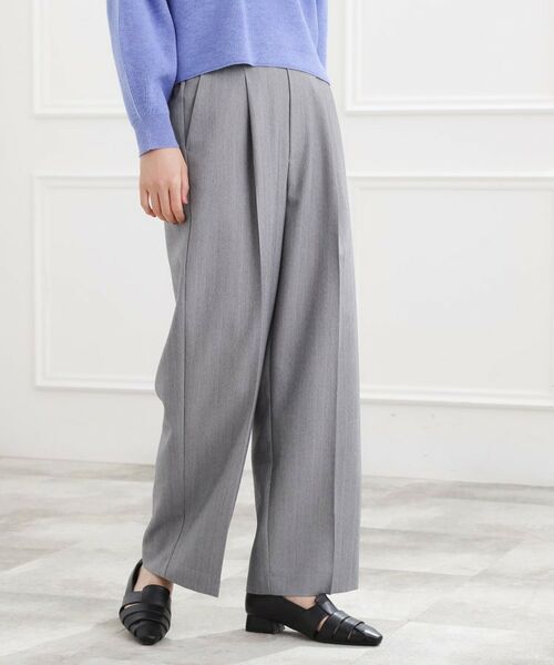 grove / グローブ パンツ | ウールライクヘリンボンワイドパンツ | 詳細1